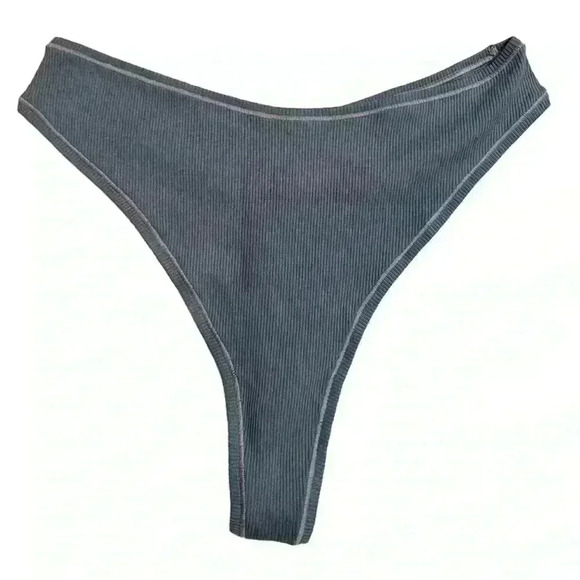 SKIMS COTTON JERSEY DIPPED THONG KYANITE SIZE 2X - Picture 2 of 9